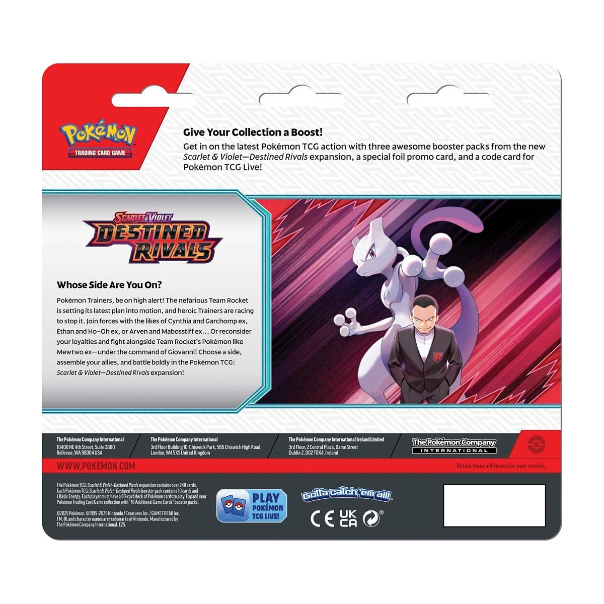 Scarlet & Violet-Destined Rivals 3 Booster Packs & Kangaskhan Promo Card