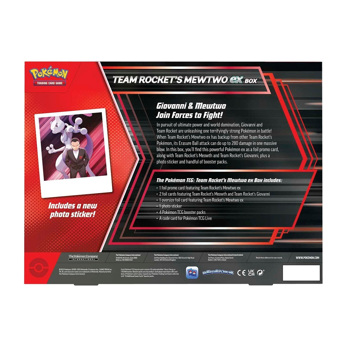 Destined Rivals Team Rocket’s Mewtwo ex Box